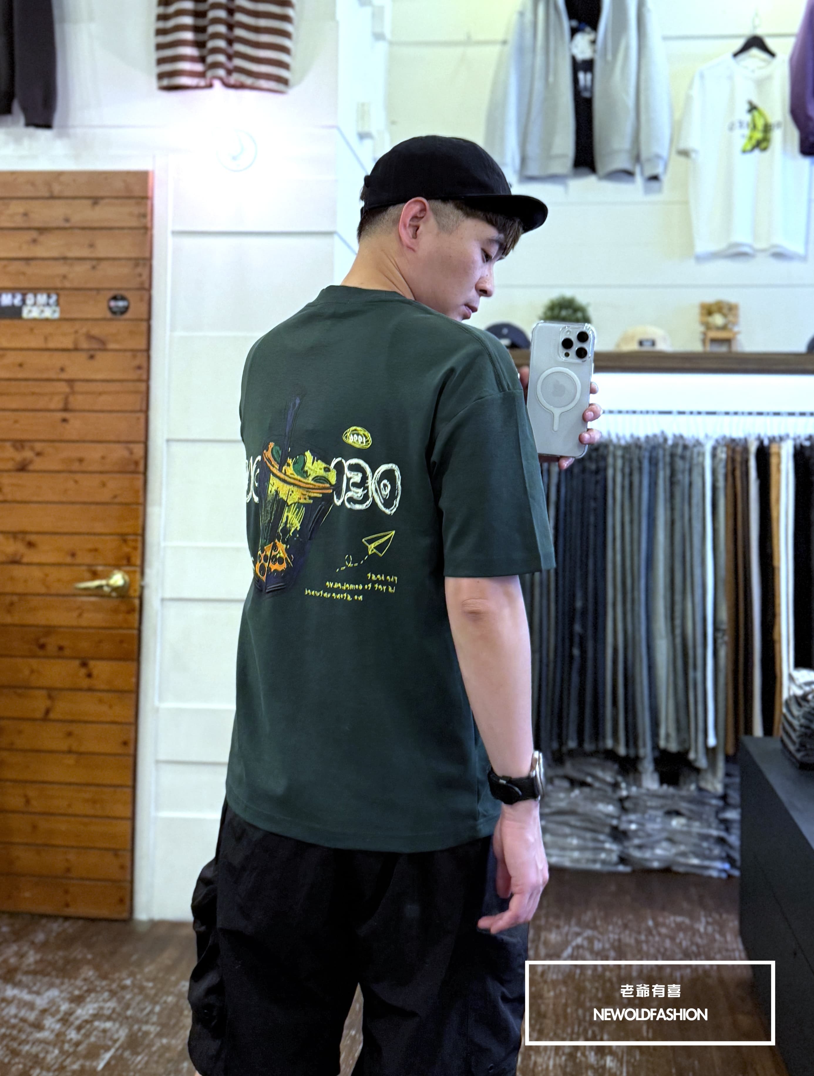 『新品上市』重磅D彩色珍奶短T(NOF2503N5016)-綠