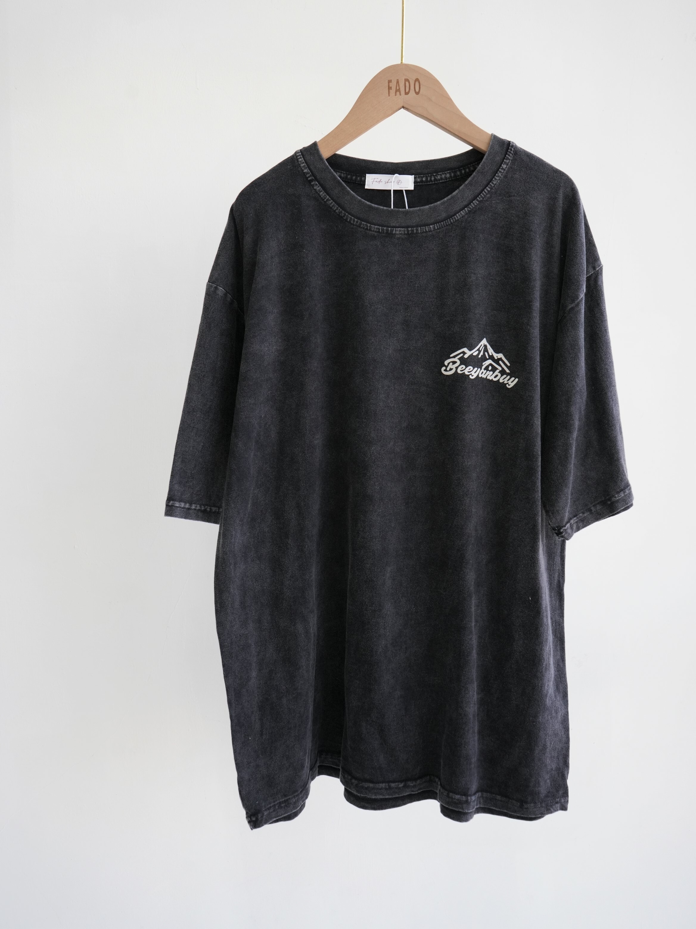 法朵Fado shop｜山脈前後印刷水洗長版棉T 0213064