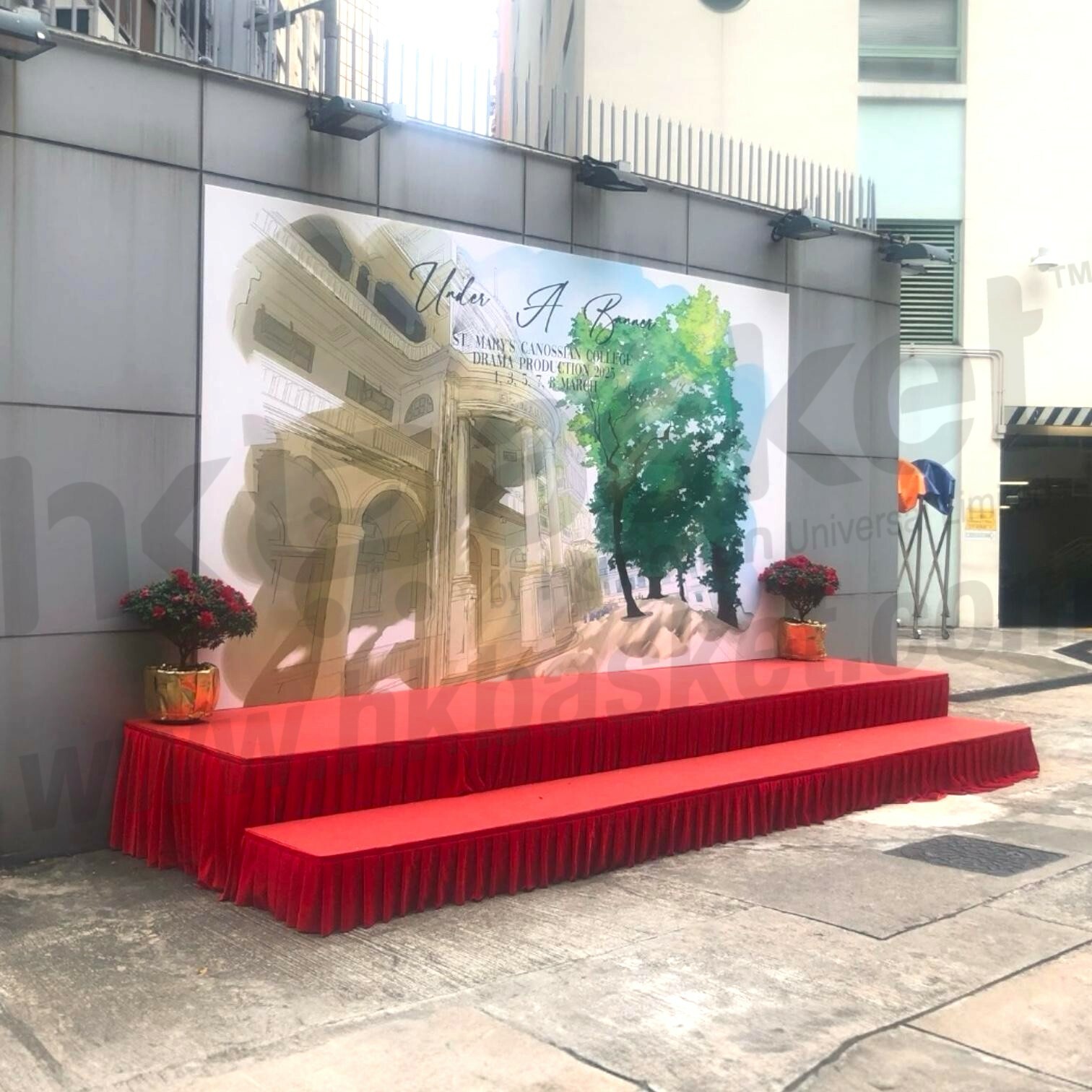 [工程] HKoutput PP 噴畫裱泡沫板畫面淨料貼牆 (不連支架) Backdrop 背幕  OBFb-MW
