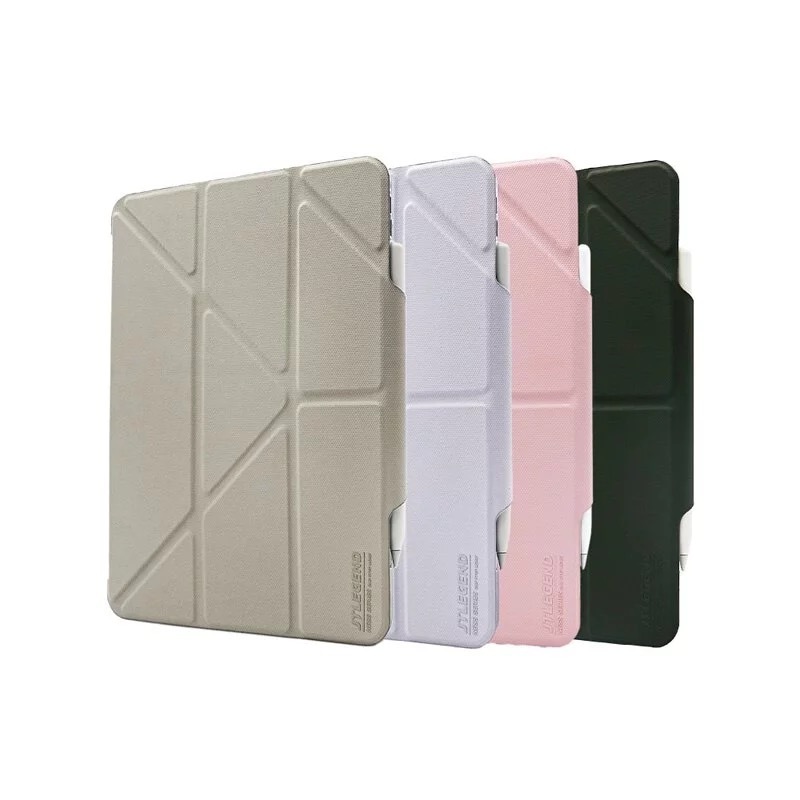 JTLEGEND｜iPad Pro 2022, 2021 Ness 11吋 相機快取多角度折疊防潑水布紋保護殼(含Apple pencil磁扣)