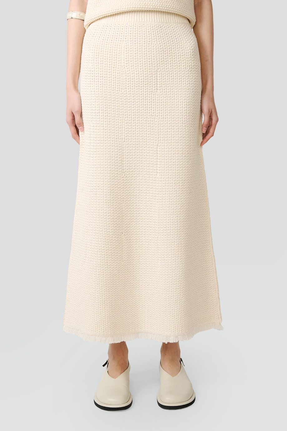 Studio Nicholson｜RYE 流蘇下擺紋理針織長裙