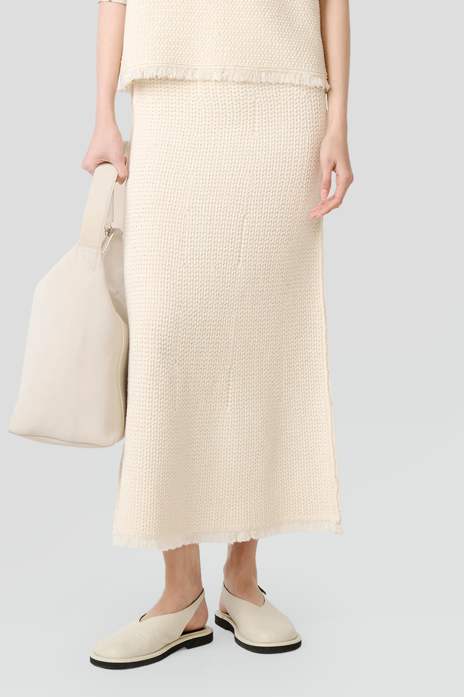 Studio Nicholson｜RYE 流蘇下擺紋理針織長裙