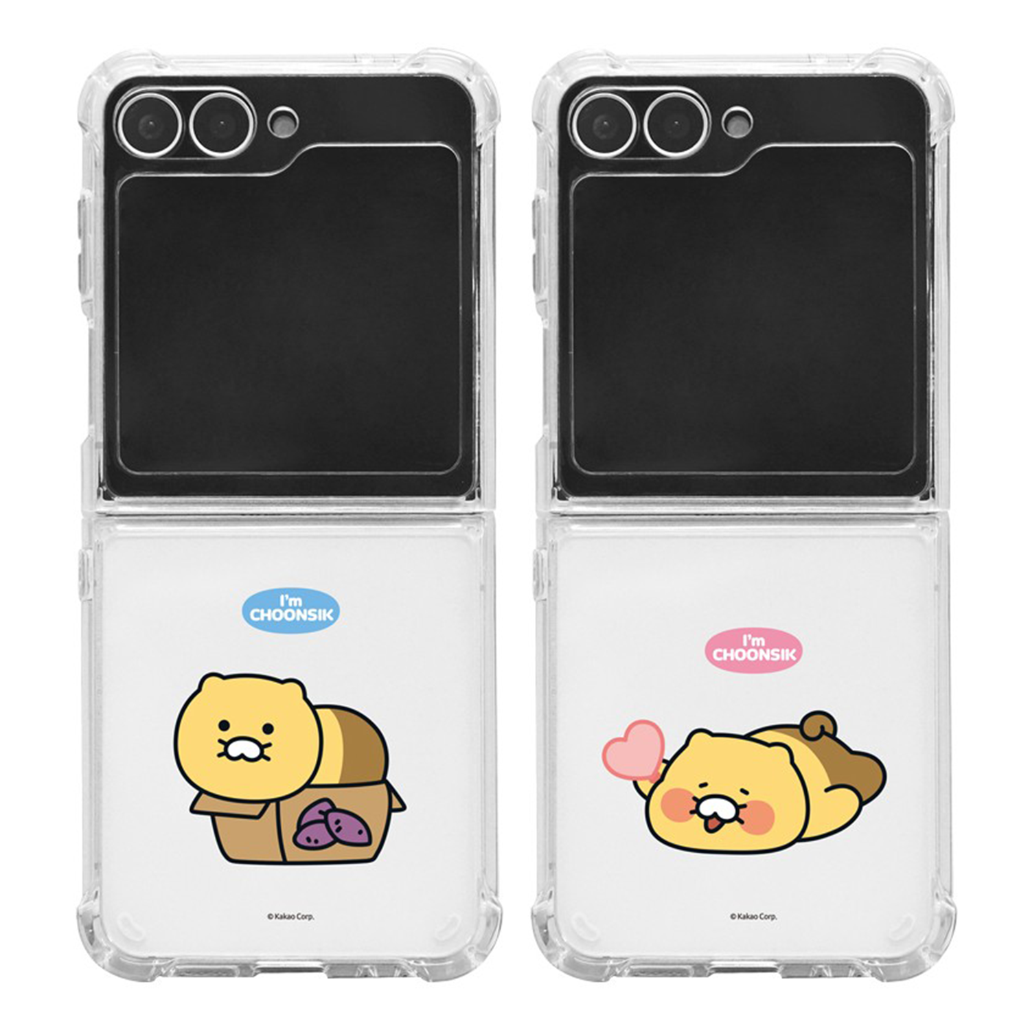 Kakao Friends - Clear Hard Case - 防撞透明手機保護硬殼 Samsung Flip S2
