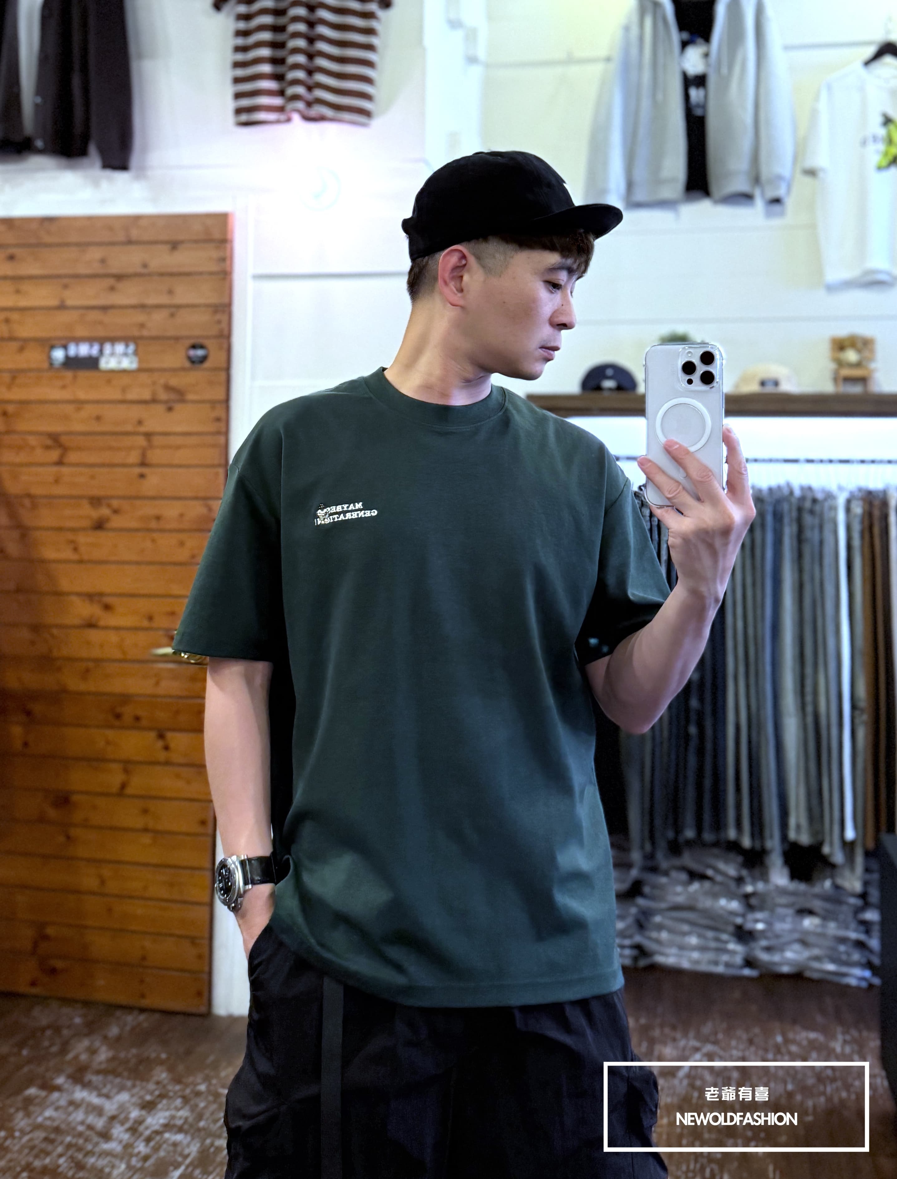 『新品上市』重磅Maybes毛帽男孩短T(NOF2503N5082)-綠