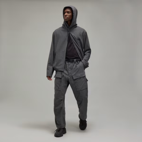 【 Y-3 FLANNEL CRG PNT 法蘭絨工裝長褲 - 灰 】