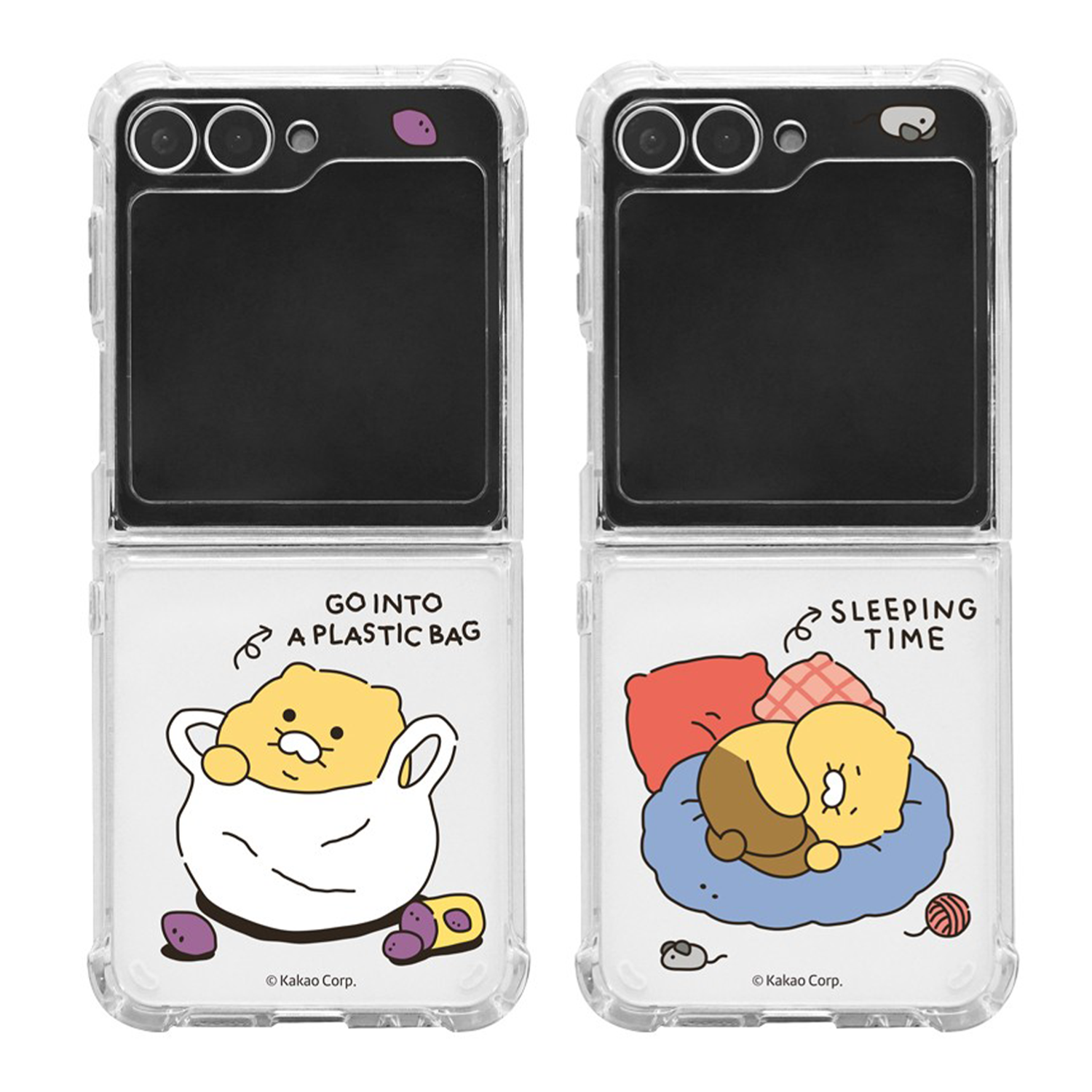 Kakao Friends - Clear Hard Case - 防撞透明手機保護硬殼 Samsung Flip S2