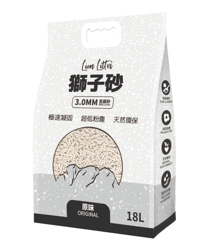 獅子砂 3.0MM 原味豆腐貓砂．18L