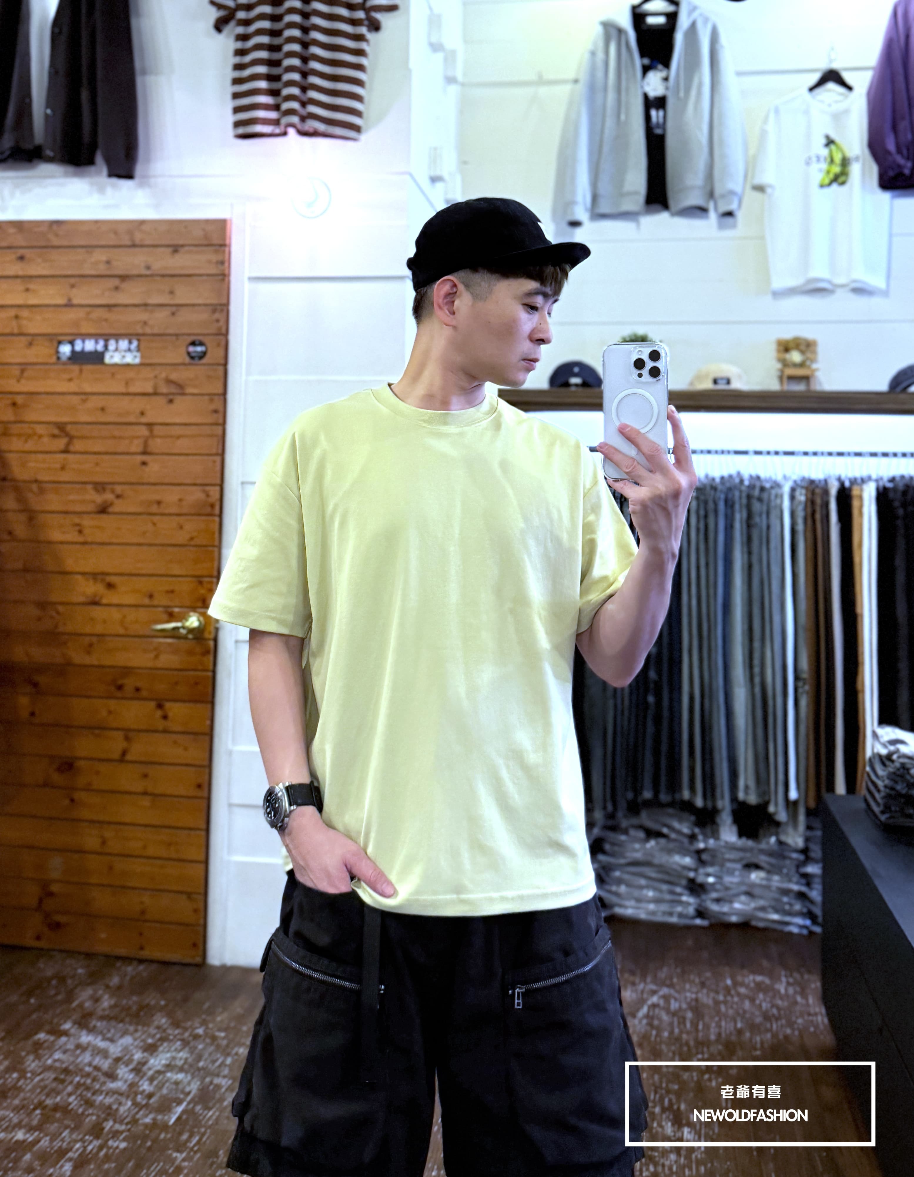 『新品上市』重磅簡約純色素面短T(NOF2503N5037)-淺綠