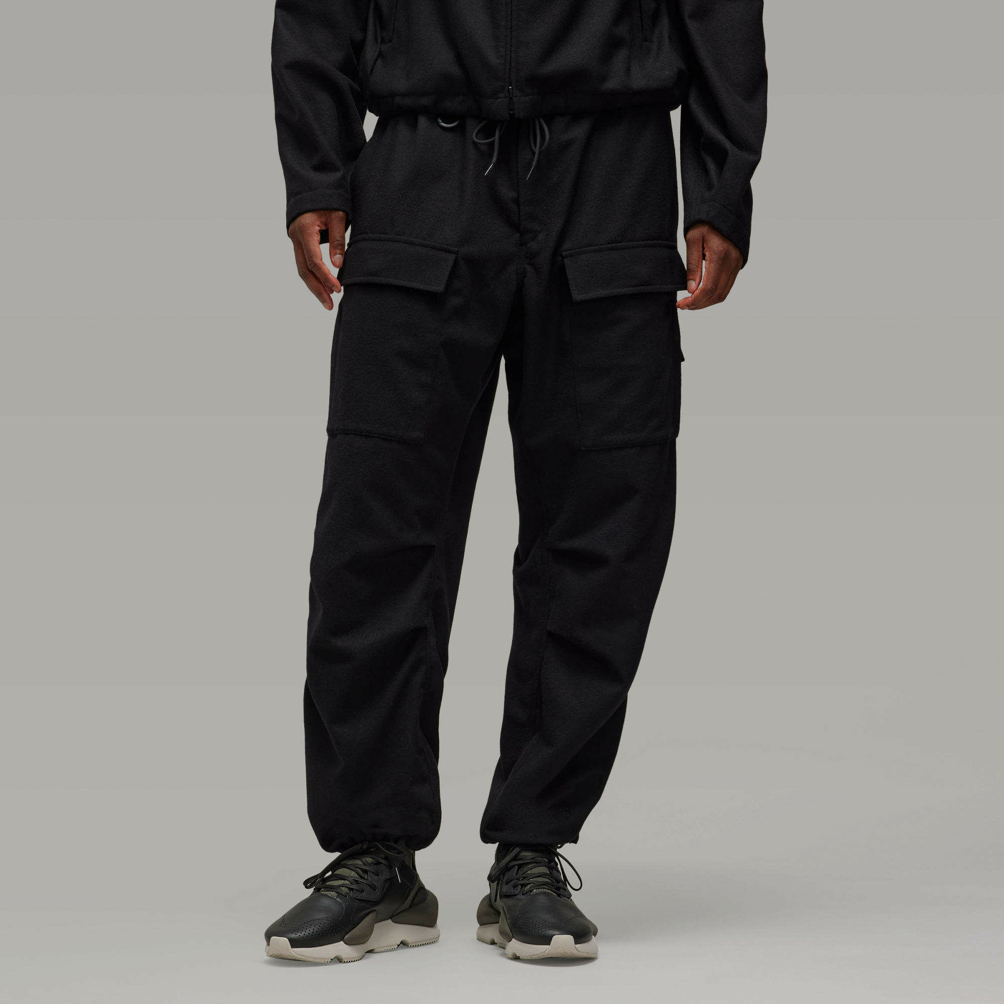 【 Y-3 FLANNEL CRG PNT 法蘭絨工裝長褲 - 黑  】