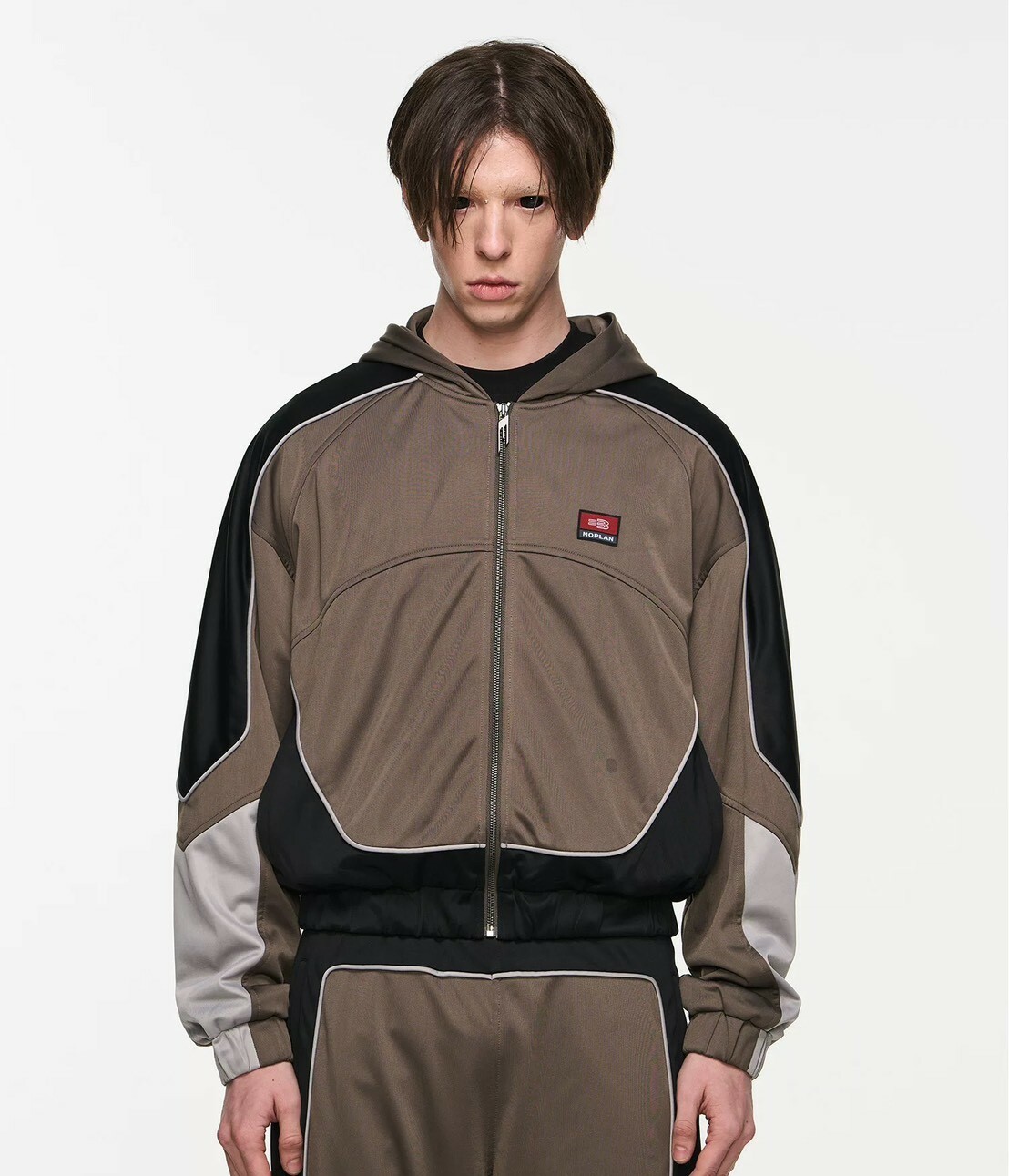 BLINDNOPLAN   復古撞色 刺繡LOGO 休閒外套