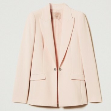 1TS0402-035 (Defect) TWINSET Cady Crepe Blazer with Jewel Pink #241TN2040 (C-EU-E)