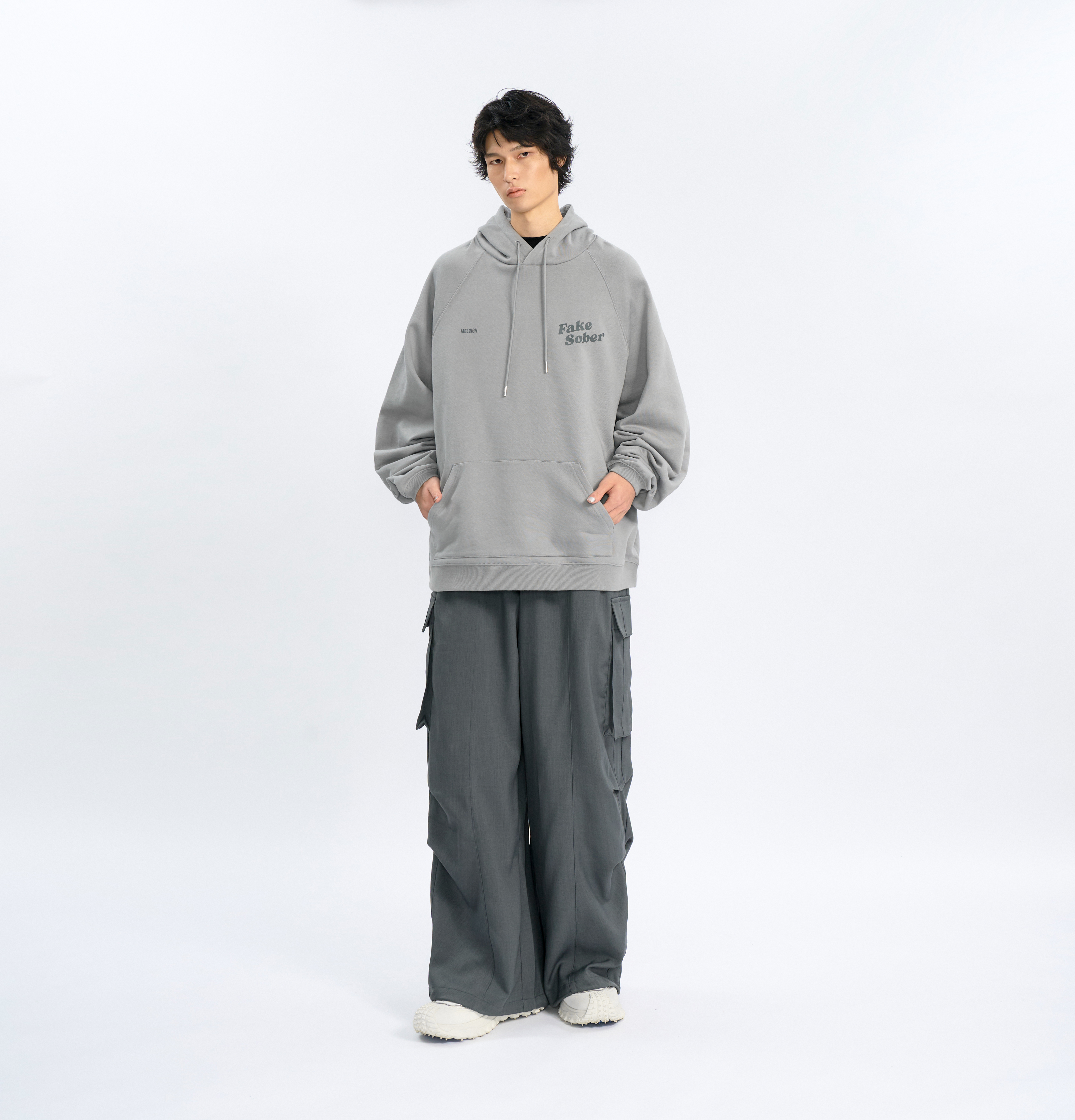 MELSIGN x FLOMMARKET x Fake Sober Don’t Ruin My Party Hoodie - Gray