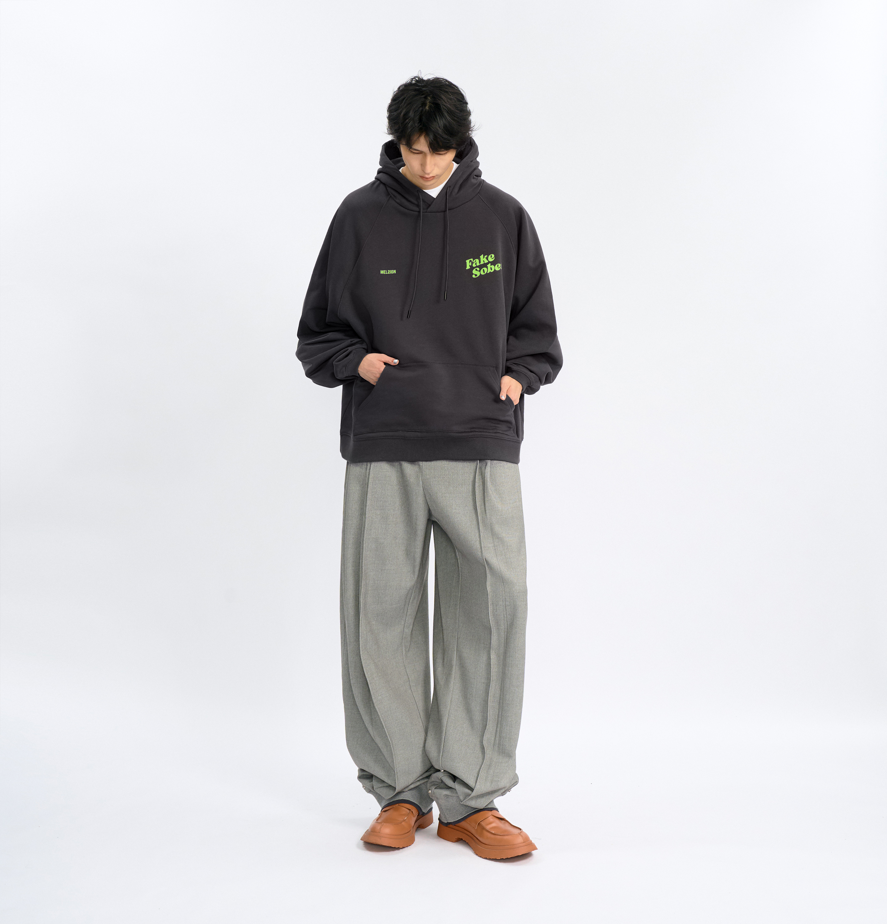 MELSIGN x FLOMMARKET x Fake Sober Don’t Ruin My Party Hoodie - Iron