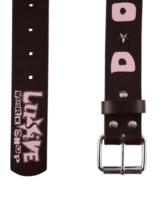 LUSIVE WORKSHOP DON’T KILL MY VIBE HANDMADE LEATHER BELT