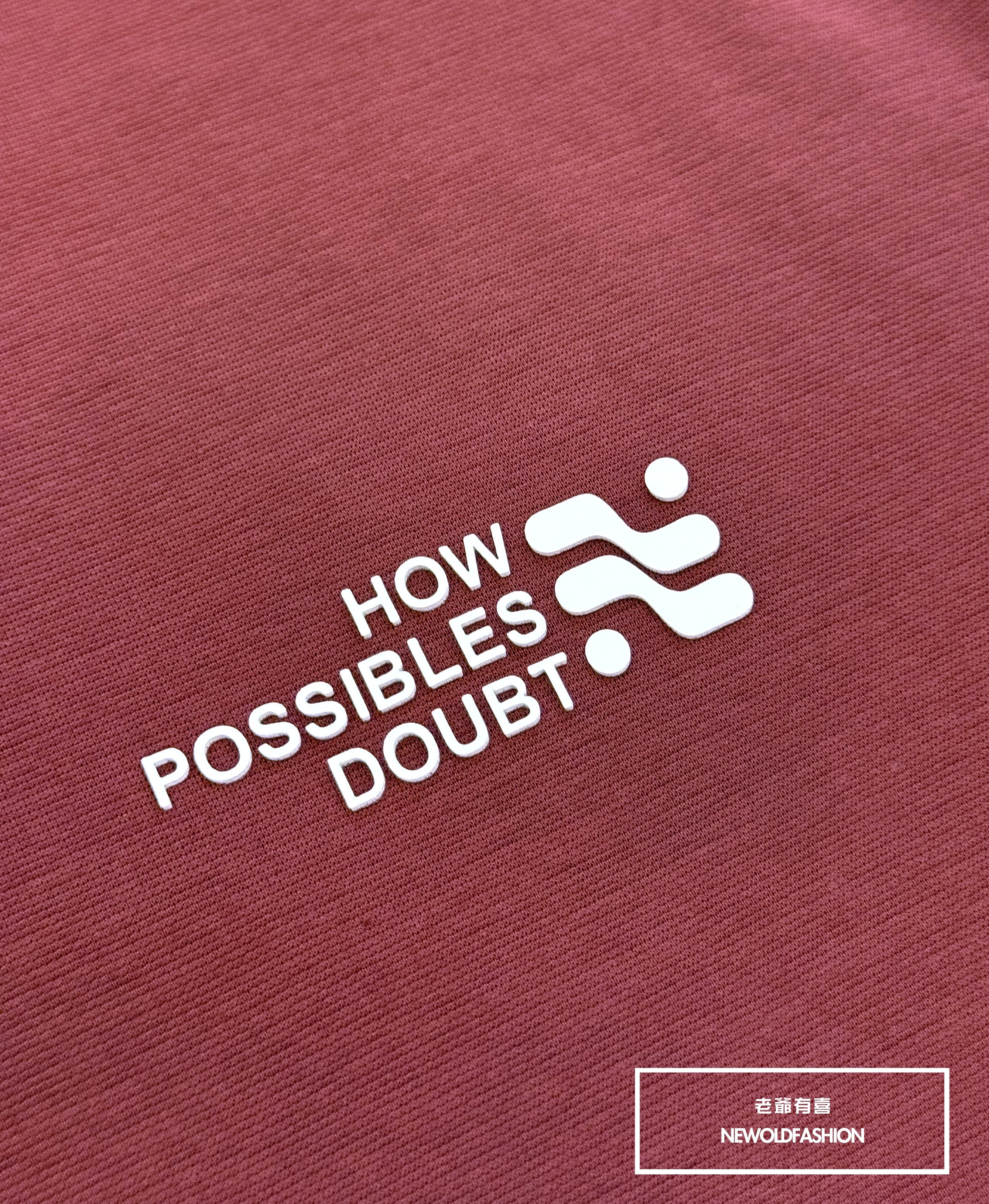 『新品上市』重磅Doubt圖形短T(NOF2503N5075)-紅