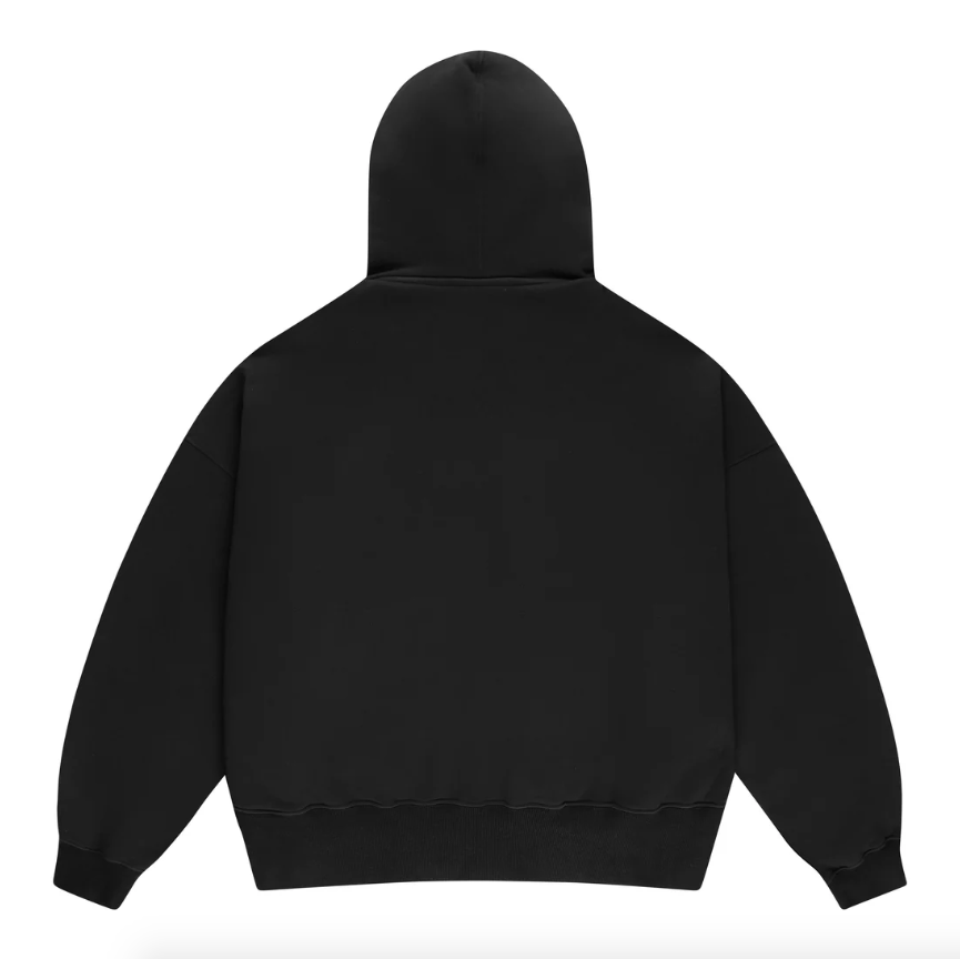 LUSIVE WORKSHOP 鉚釘“DESTROY”印花拉鍊連帽衫 (黑色)