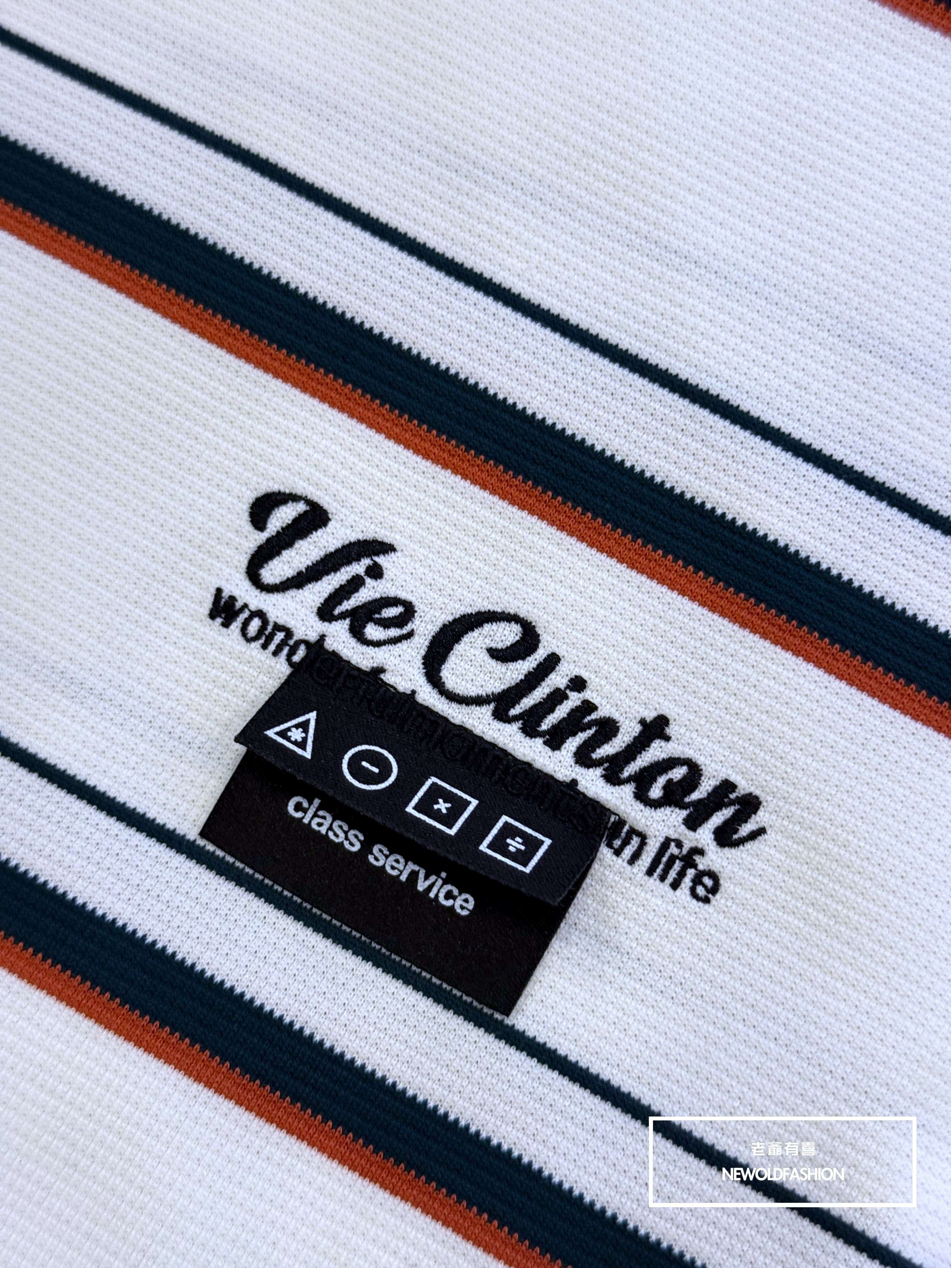 『新品上市』重磅VIE撞色條紋短T(NOF2503N5028)-米