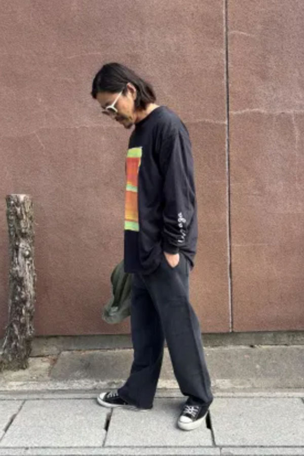 WAX - 黑色復古運動褲