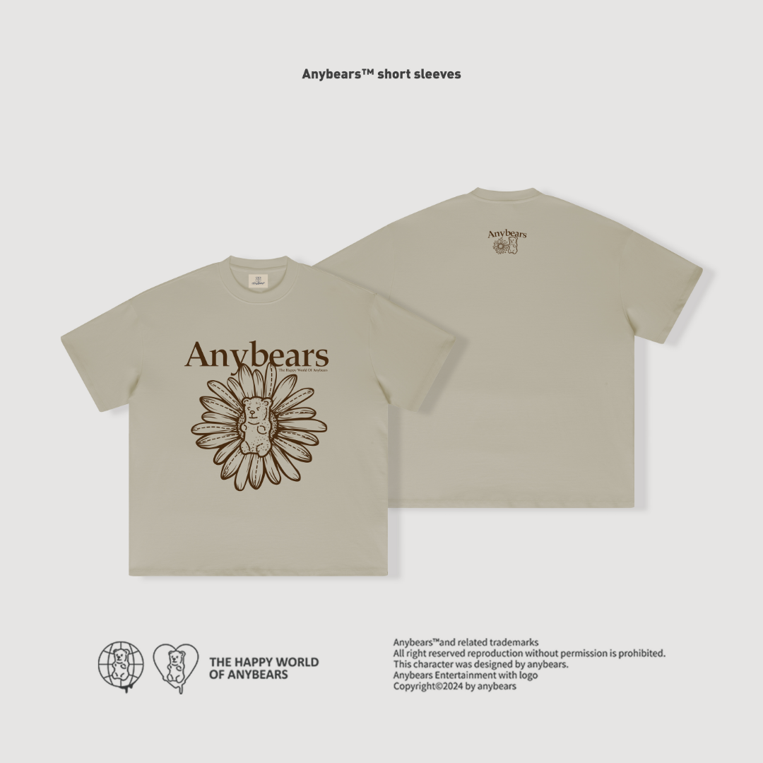 A.B WGT.®雛菊熊 厚磅短T -T02 Daisybear™ Oversized Tee