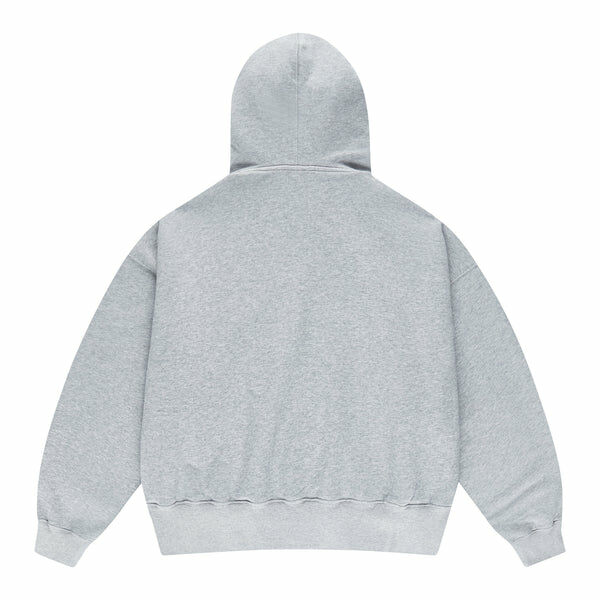 LUSIVE WORKSHOP 鉚釘“DESTROY”印花拉鍊連帽衫 (灰色)