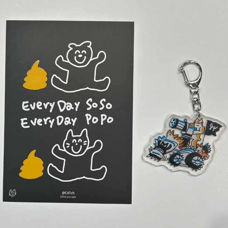 【咪室 MEOWMI TATTOO】壓克力鑰匙圈／明信片組