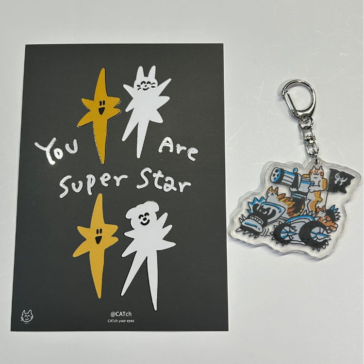 【咪室 MEOWMI TATTOO】壓克力鑰匙圈／明信片組