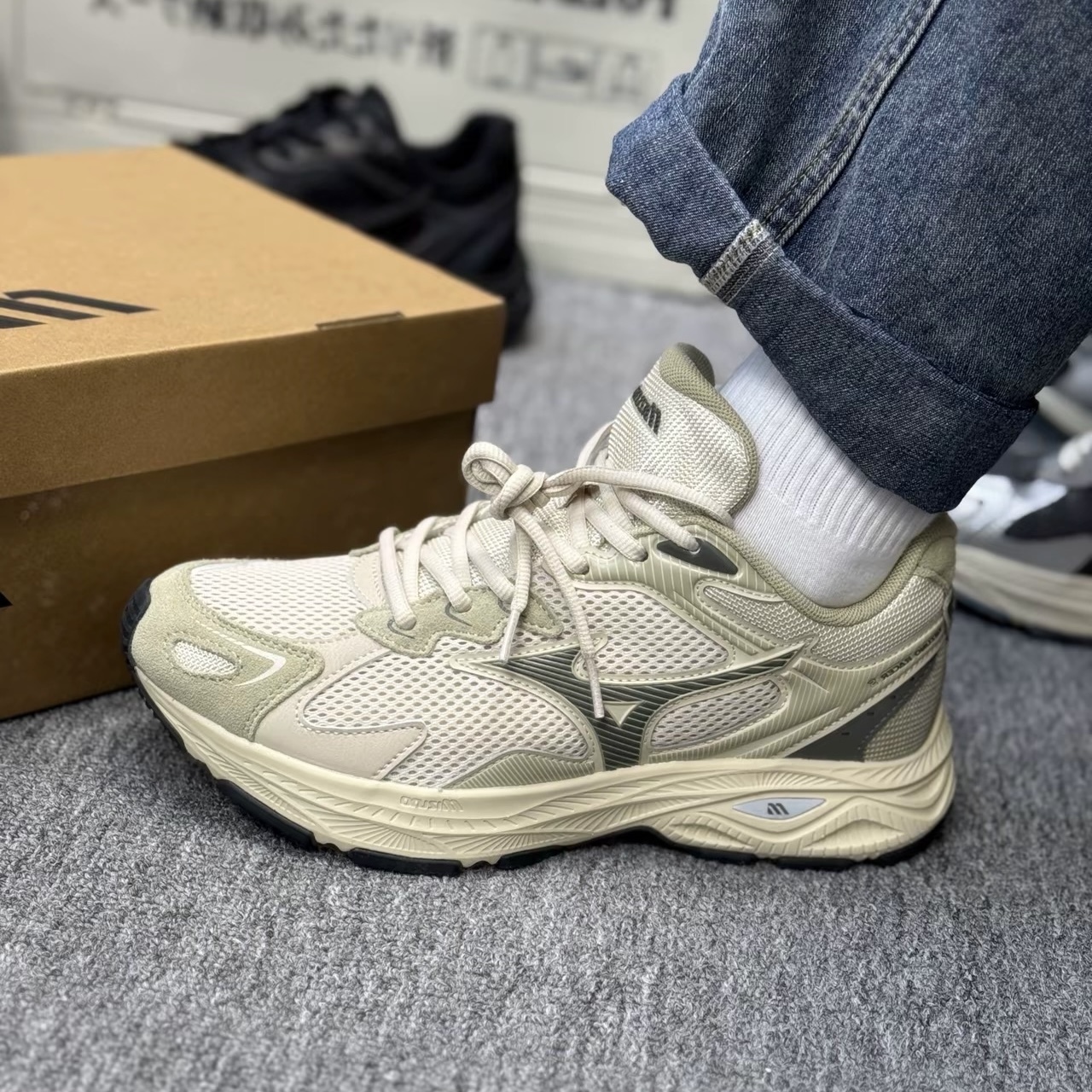 MIZUNO RACER S 美津濃 米黃 奶油黃 卡其 西湖龍井 復古 休閒鞋 D1GH223515