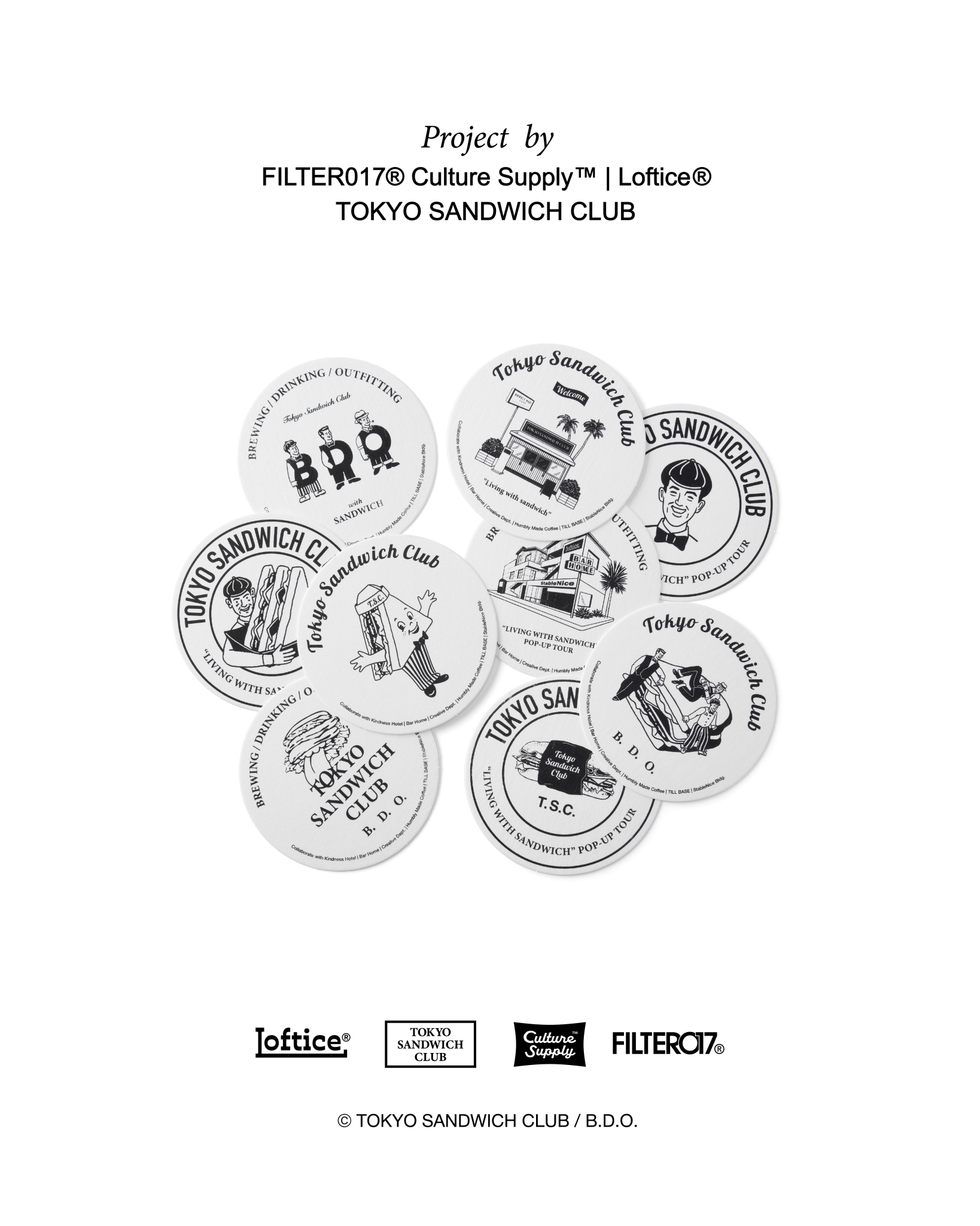 Filter017 B.D.O.厚紙杯墊(9入)