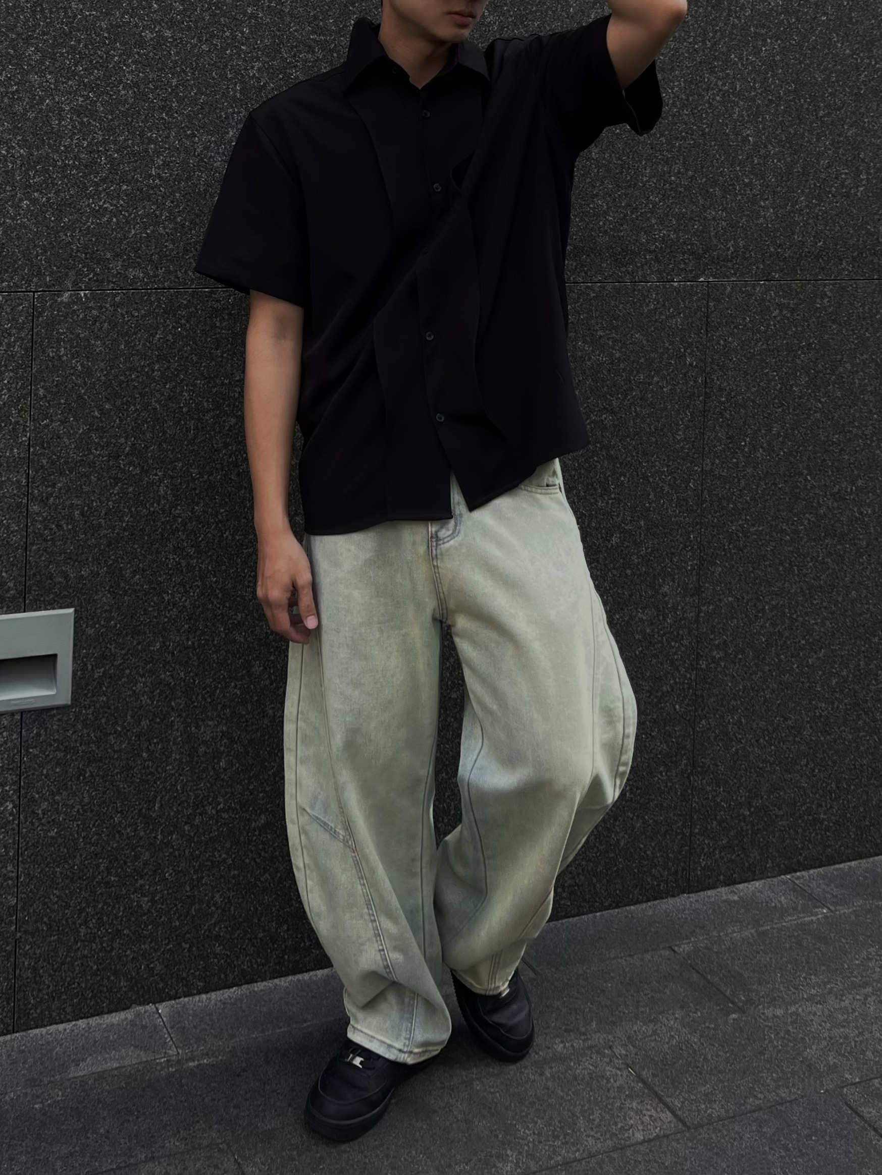 [1atm] 雙片-剪裁襯衫