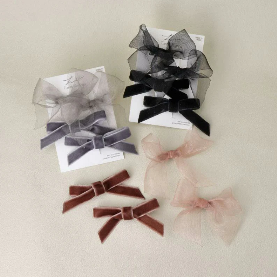 蝴蝶結迷你髮夾SET