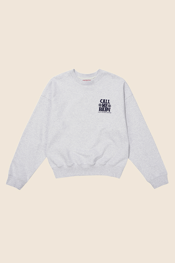 CALL ME BABY - BABY DAISY 運動衫（淺灰）