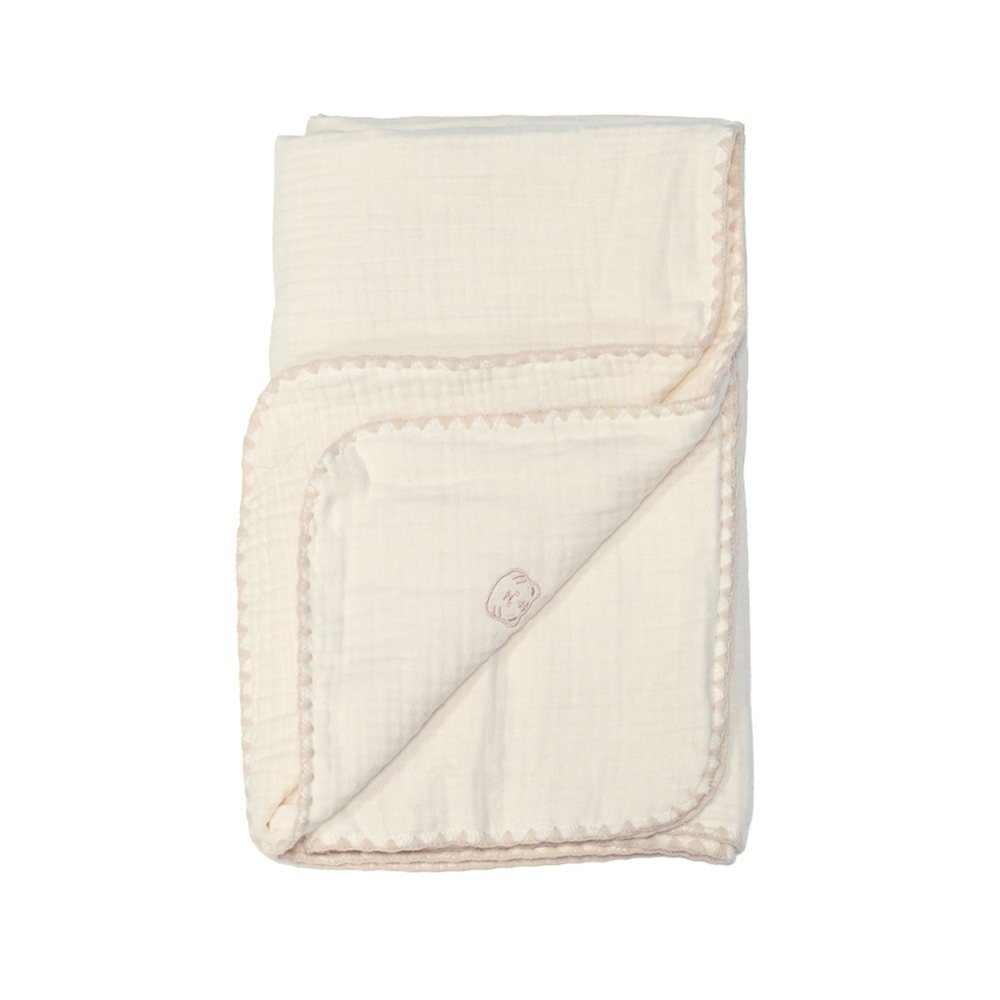 lolbaby韓國 100%天然植物棉六層紗蓋毯M｜茶老虎