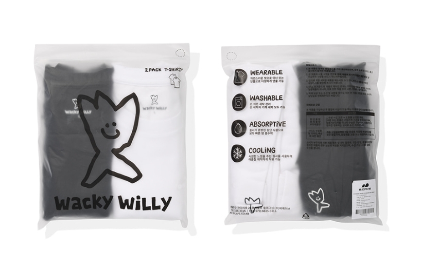 #現貨 Wacky Willy 小飛人 Logo短T 1+1組 排汗 彈性T