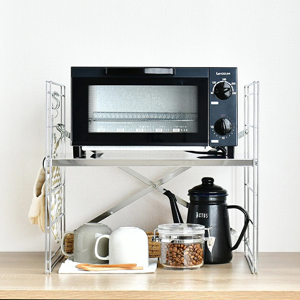 《adachi》TOASTER RACK系列日本不鏽鋼製層板可調耐重單層置物架(45cm)