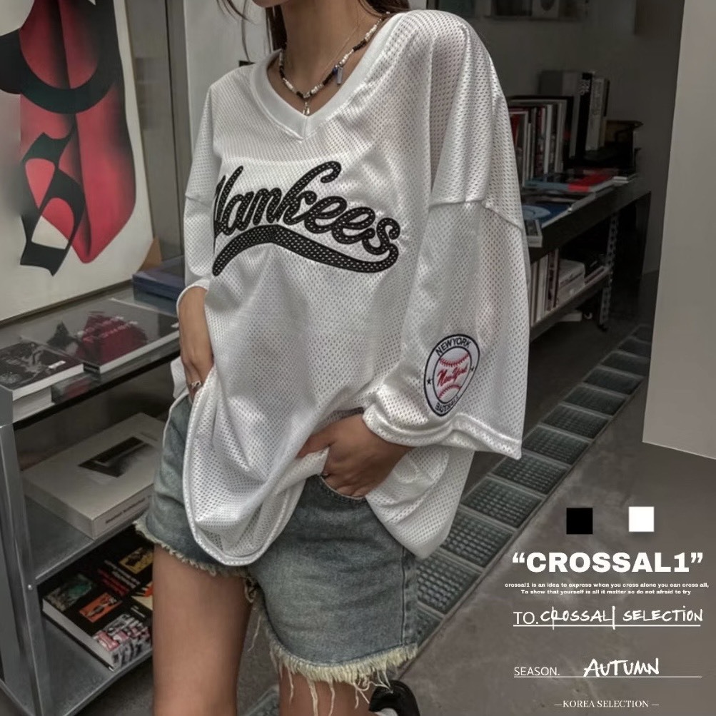 Yankees網眼透視棒球短袖