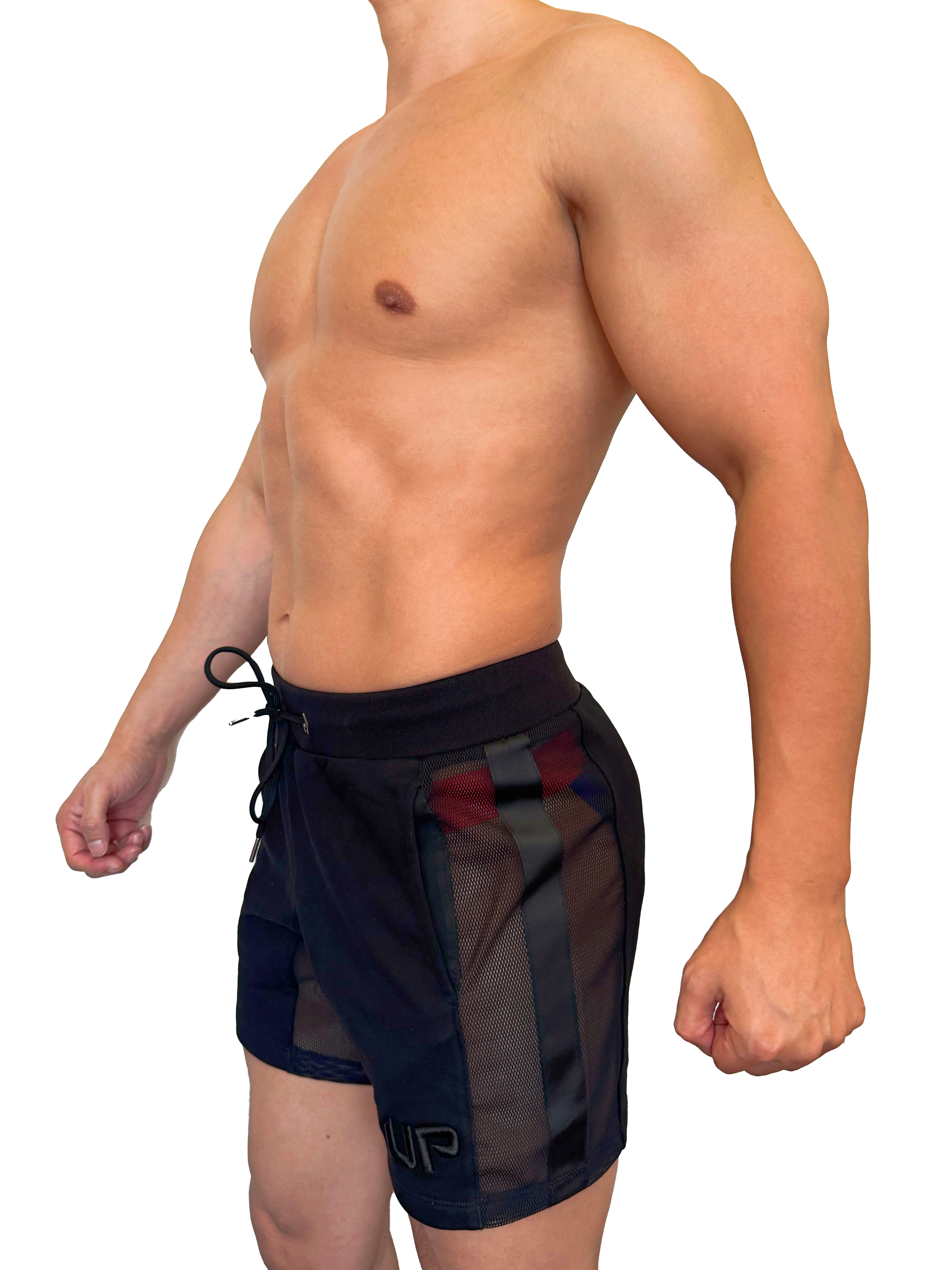 2025 全新系列 - UP For Fun Cross 透視棉短褲 極致黑