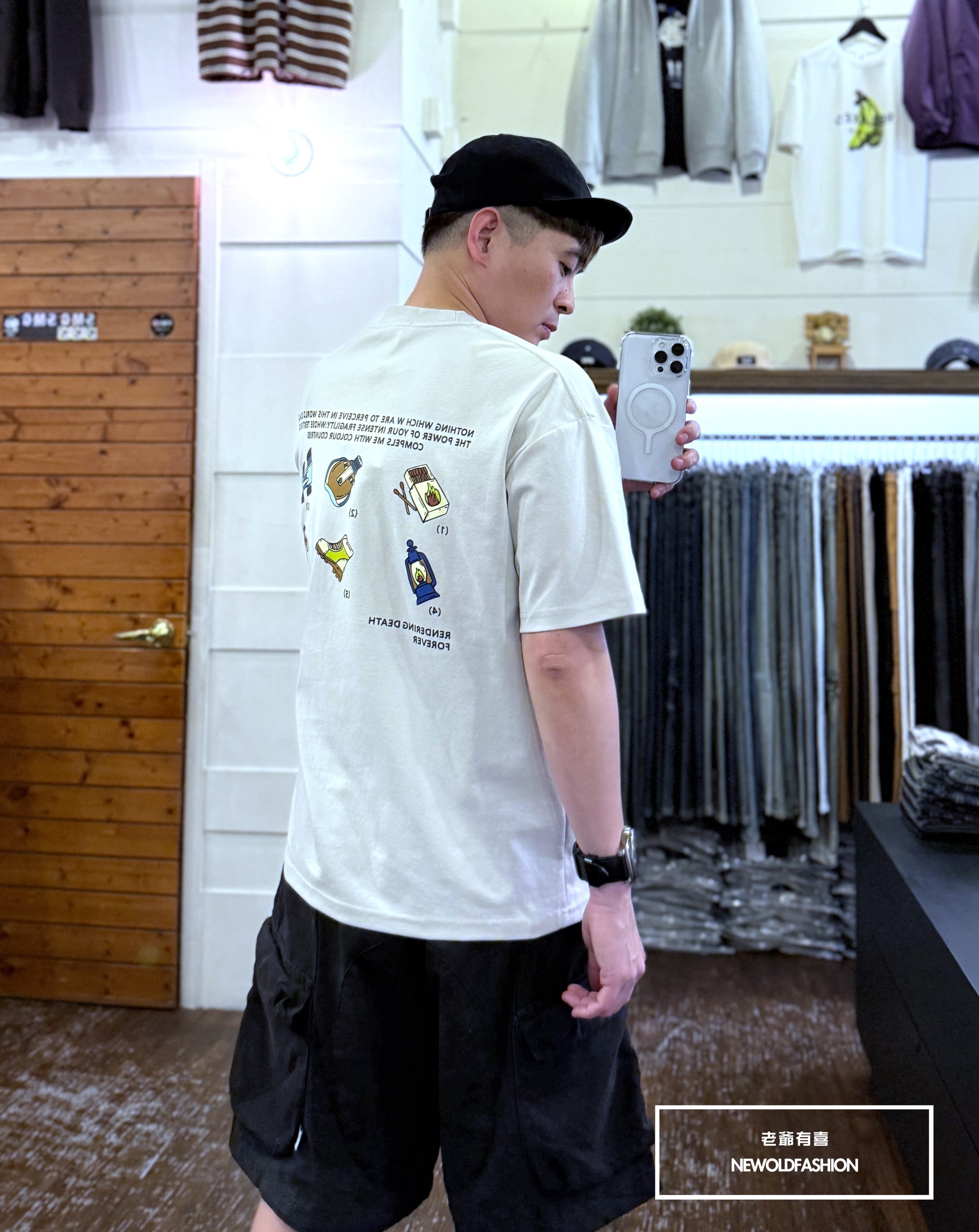 『新品上市』重磅each火柴盒短T(NOF2503N5018)-卡其