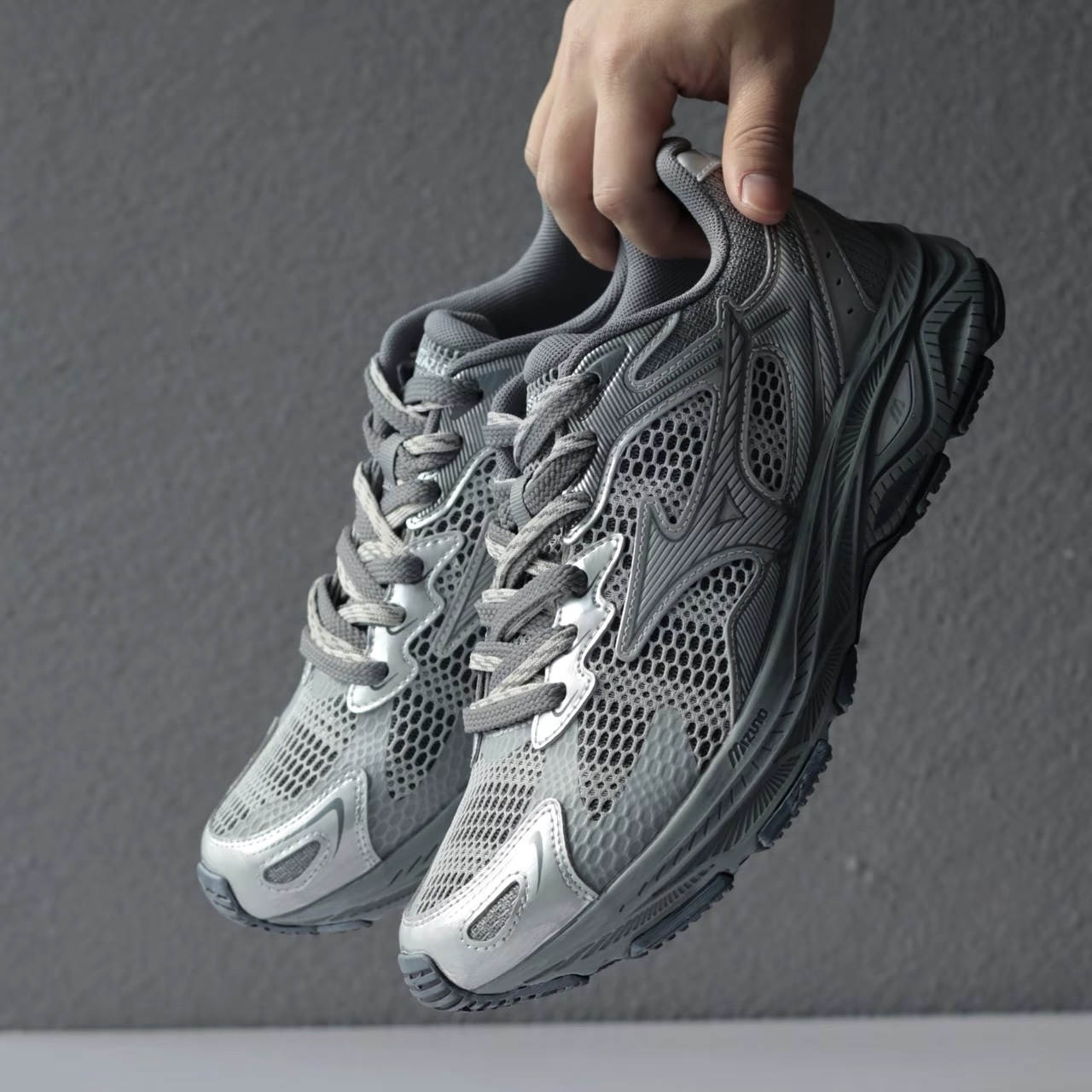 MIZUNO RACER S 美津濃 鐵灰 隕石灰 全灰 做舊 休閒鞋 D1GH223524