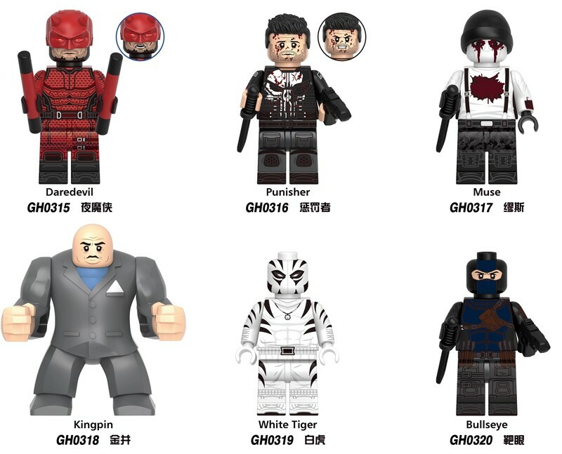 Daredevil Custom Minifigures Minifigs Set Fit Lego G0142