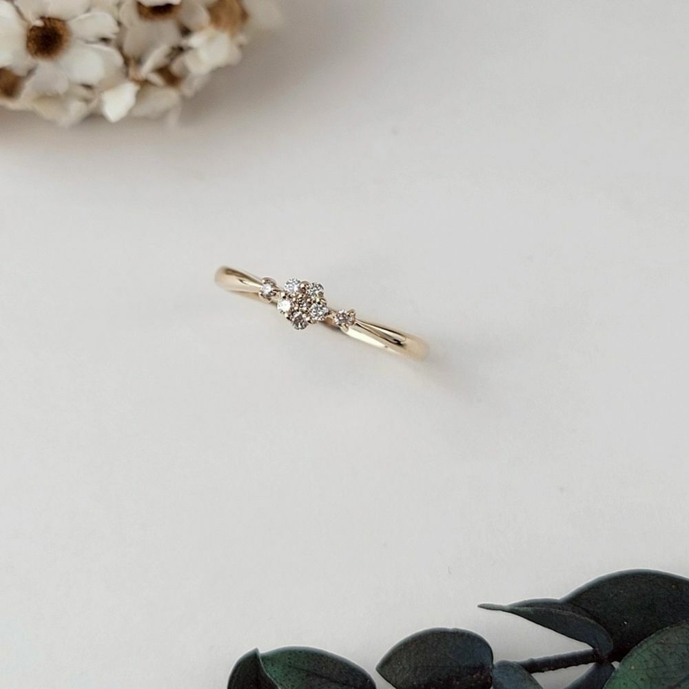 【me.luxe】K10鑽石7分薔薇戒