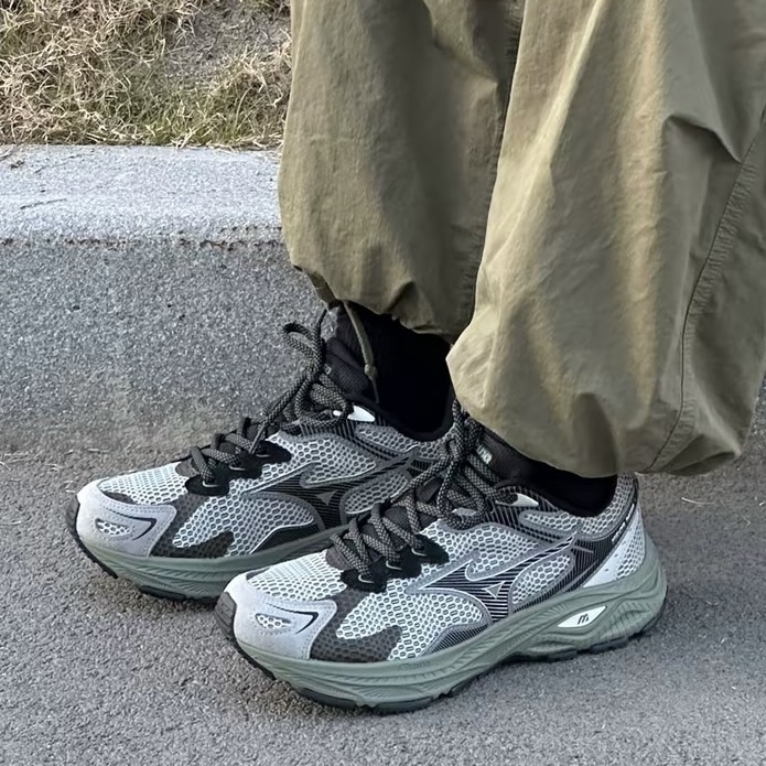 MIZUNO RACER S 美津濃 銀灰綠 草綠 墨綠 慢跑鞋 休閒鞋 D1GH223513