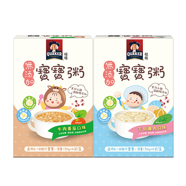 桂格寶寶粥 2盒陸海雙饗超值組150gX4包X2盒 牛肉+干貝