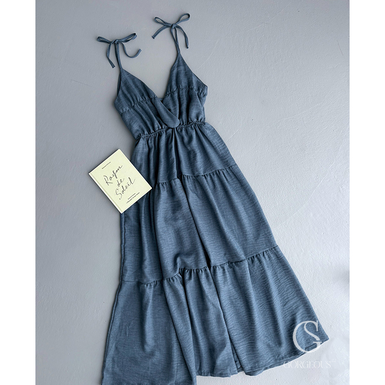 G6564 現貨「SUMMER LIFE！細肩VV洋裝」