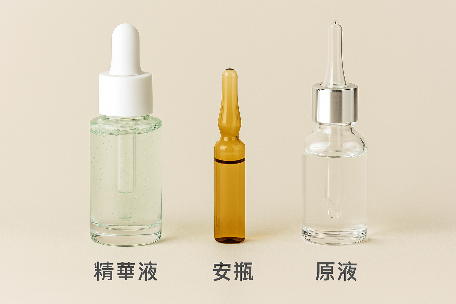 精華液、安瓶、原液外觀比較