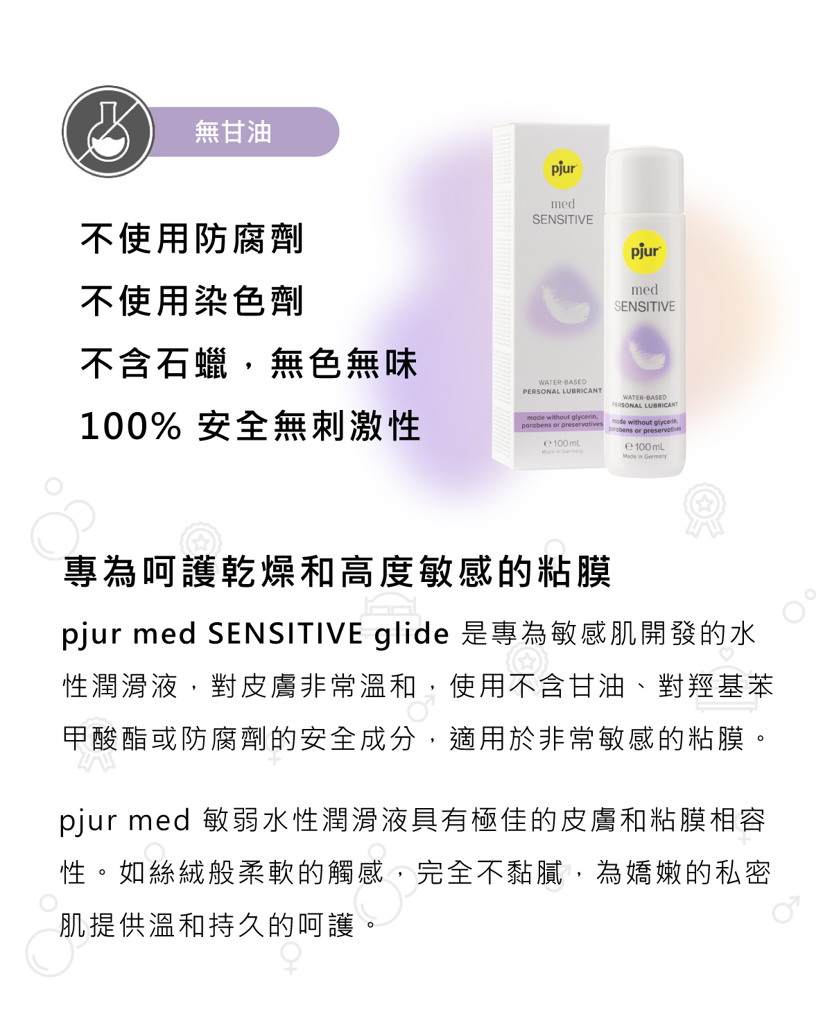 pjur,碧宜潤,德國碧宜潤,德國 pjur,pjur med SENSITIVE glide,pjur 潤滑液,潤滑液.水性潤滑液