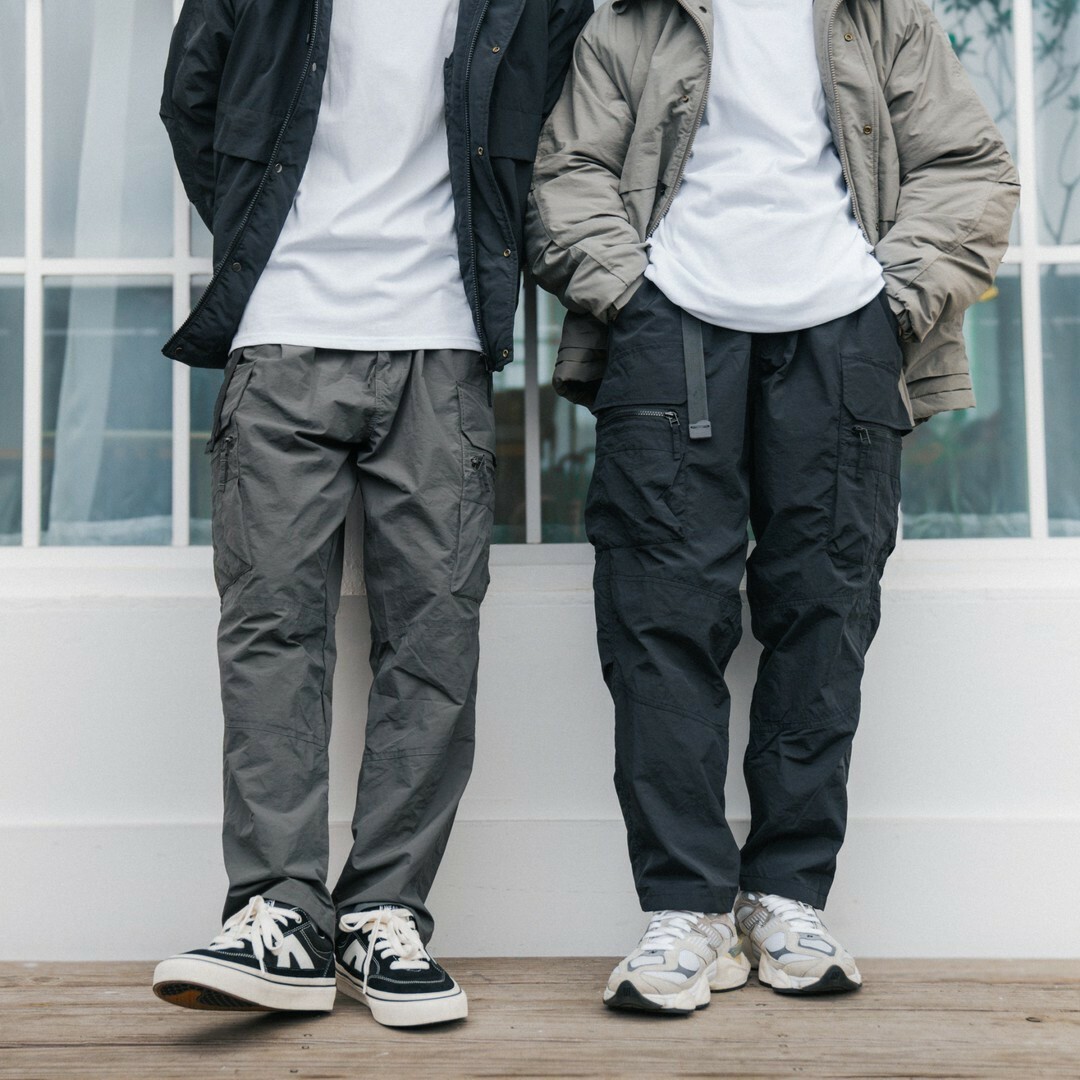 SB0620細格紋防潑水多口袋長褲