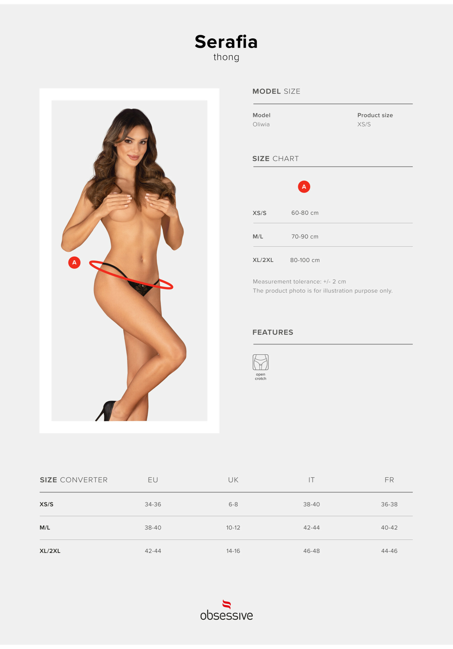 Obsessive - Serafia crotchless thong - M/L/XL/XXL