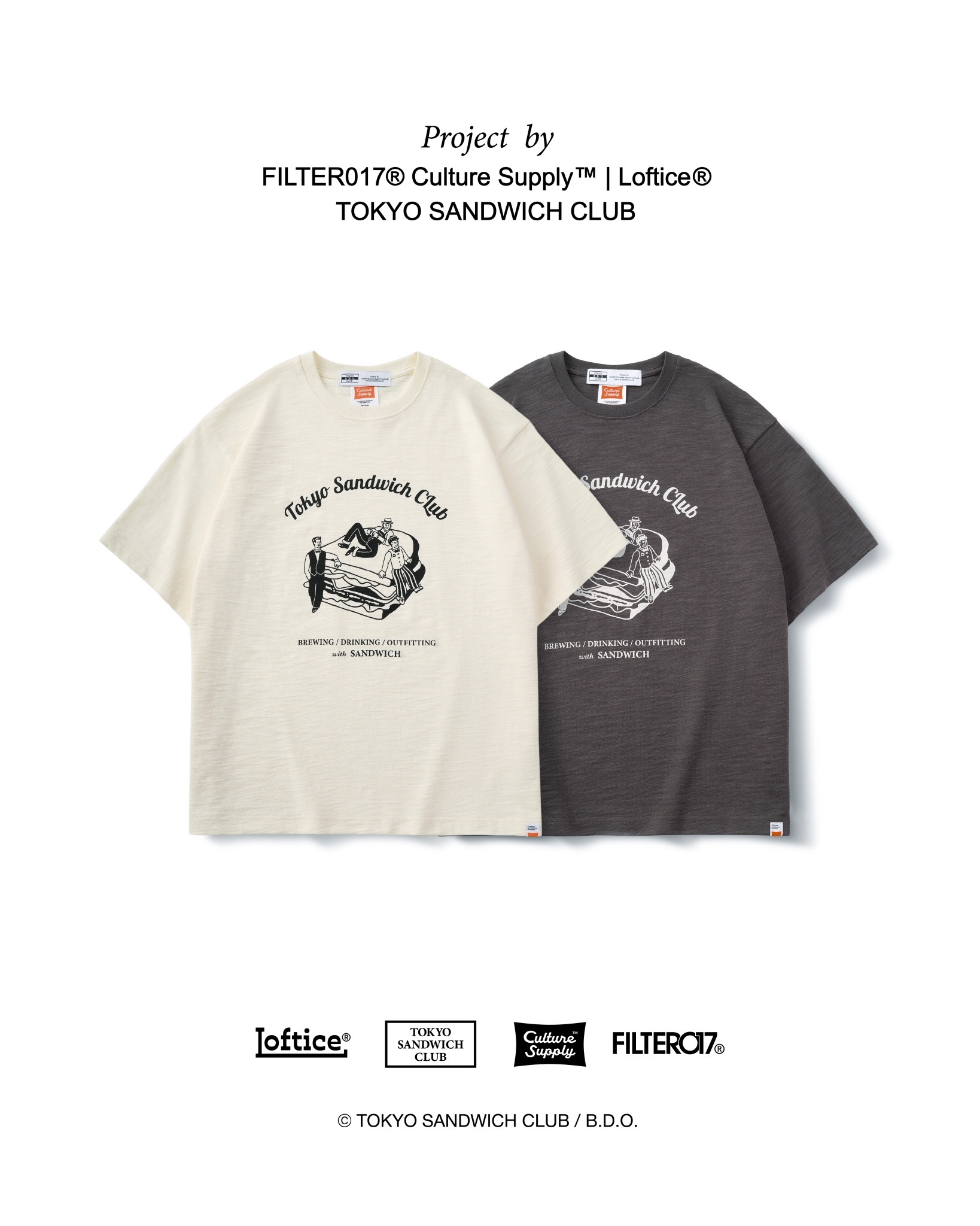 Filter017 B.D.O.三明治與文化人竹節棉短T