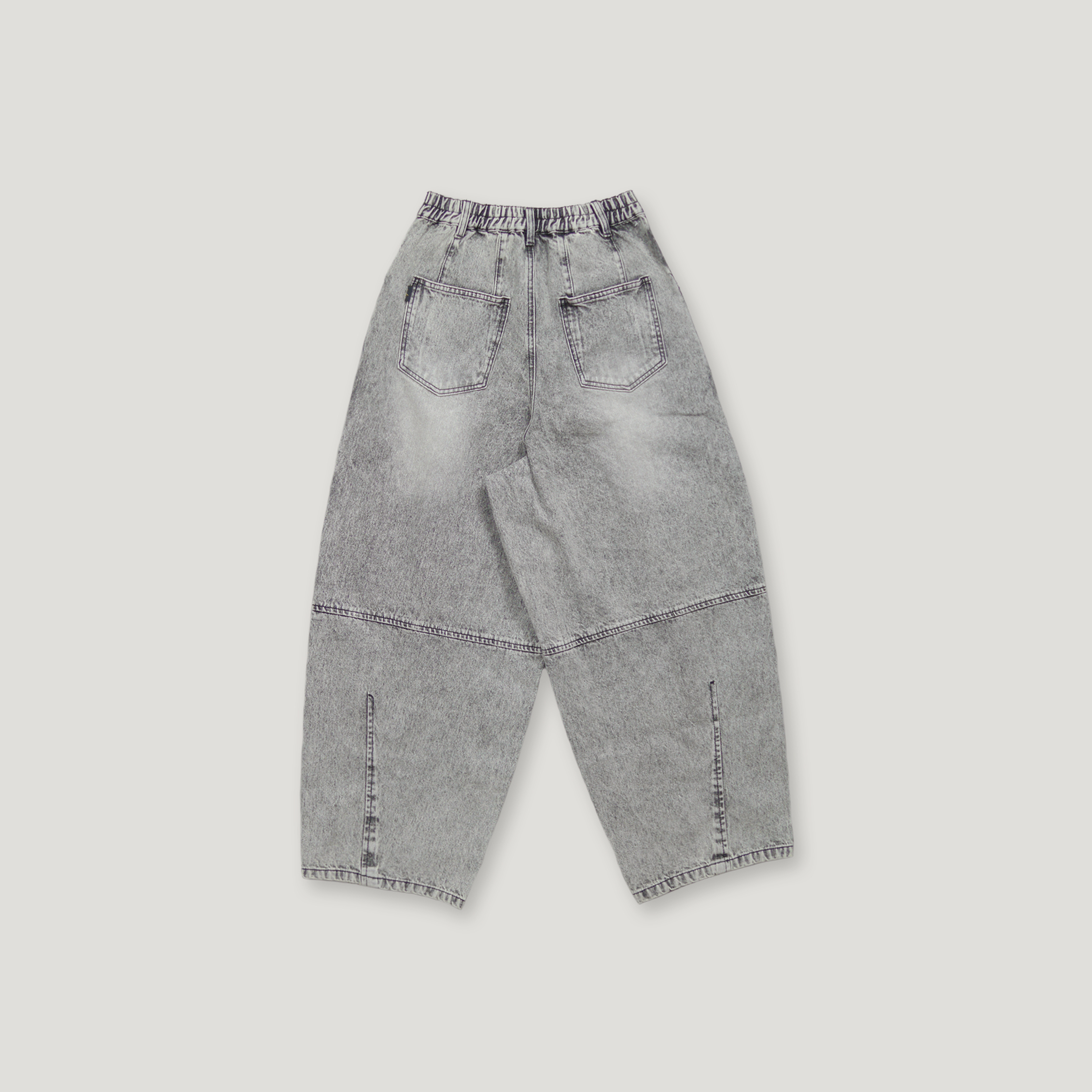 J.P.L. 高腰裁線繭型水洗丹寧褲 ╭ 2色 ╮