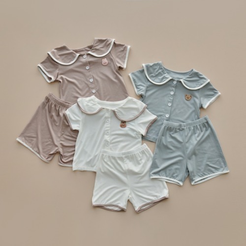 25S/S SUPER莫代爾系列-果凍人物娃娃領上下套裝